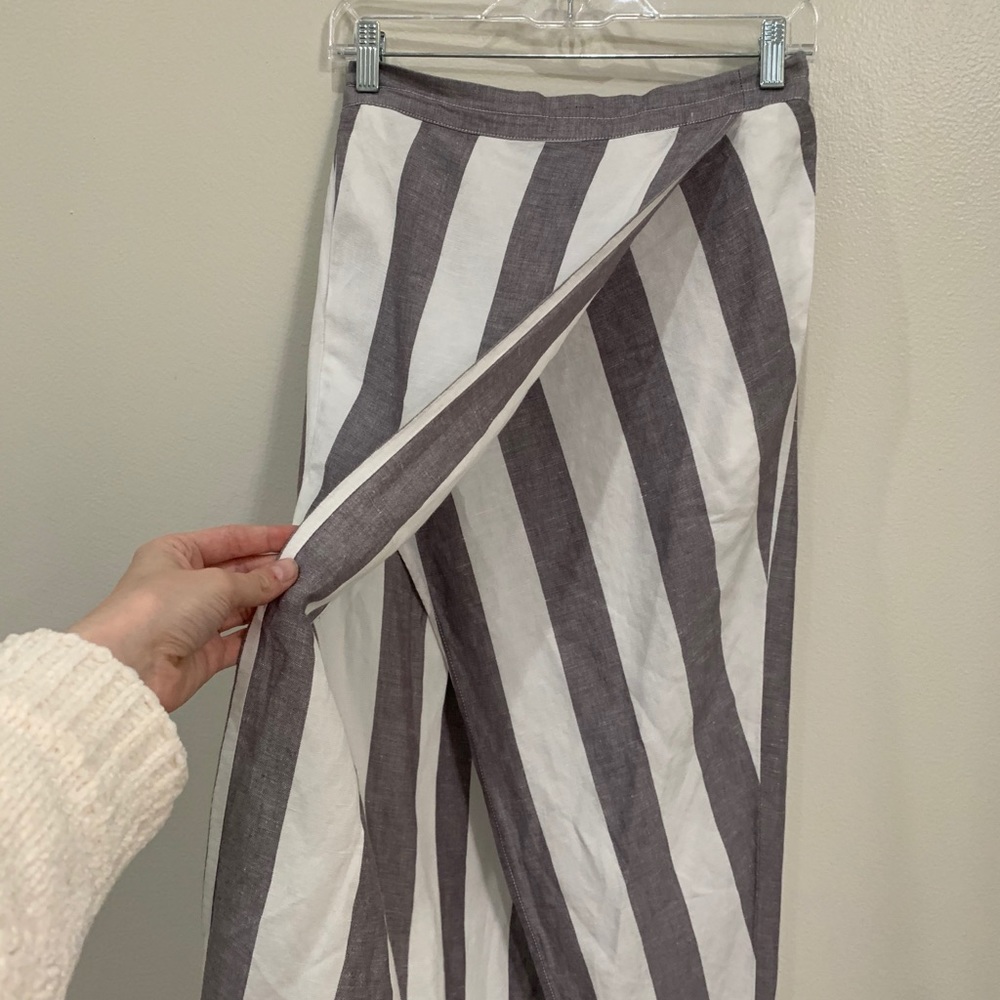 Madewell Striped Midi Slit Skirt